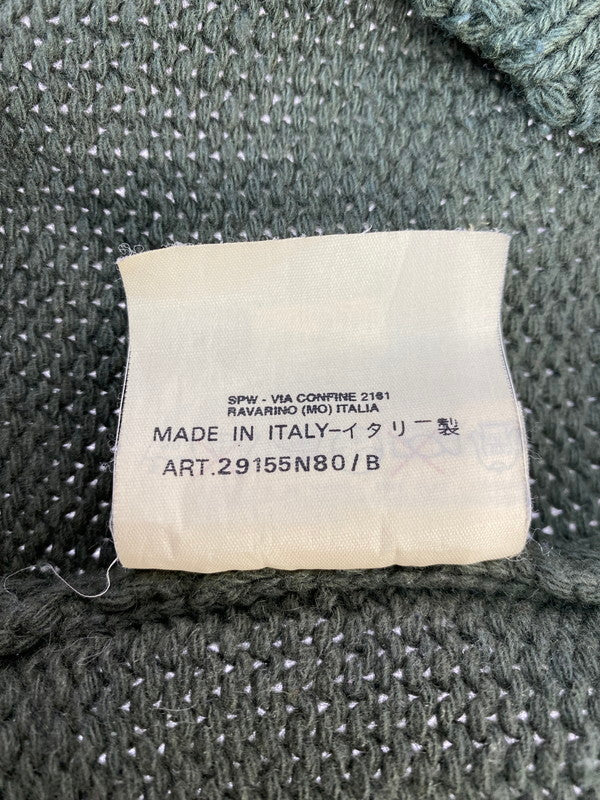 【中古品】【メンズ】 STONE ISLAND ストーンアイランド HALF ZIP KNIT PARKA GREEN 90S ハーフ ジップ ニット パーカー メンズ 141-260220-em-03-min サイズ：M カラー：グリーン 万代Net店