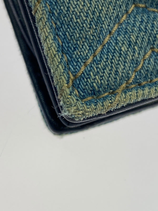 【中古品】【メンズ】 GUCCI グッチ GGマーモント デニム コンパクトウォレット 466492 財布 二つ折り財布 181-260530-KS-18-min カラー：ライトブルー 万代Net店
