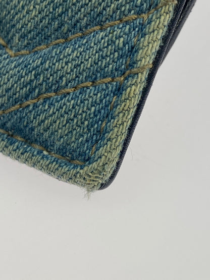 【中古品】【メンズ】 GUCCI グッチ GGマーモント デニム コンパクトウォレット 466492 財布 二つ折り財布 181-260530-KS-18-min カラー：ライトブルー 万代Net店
