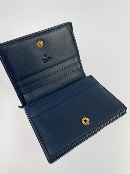 【中古品】【メンズ】 GUCCI グッチ GGマーモント デニム コンパクトウォレット 466492 財布 二つ折り財布 181-260530-KS-18-min カラー：ライトブルー 万代Net店