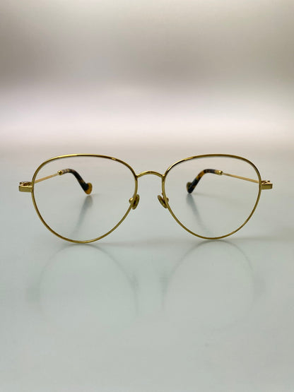 【中古品】【レディース】 MONCLER モンクレール メタルフレーム ボストンタイプ メガネフレーム ML5068 度入り 眼鏡 服飾雑貨 203-260222-kk-39-min カラー：ゴールド 万代Net店