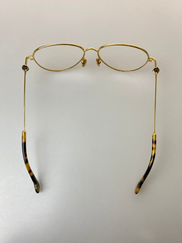 【中古品】【レディース】 MONCLER モンクレール メタルフレーム ボストンタイプ メガネフレーム ML5068 度入り 眼鏡 服飾雑貨 203-260222-kk-39-min カラー：ゴールド 万代Net店