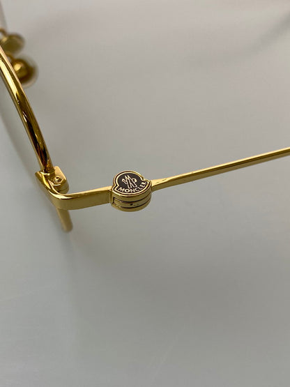 【中古品】【レディース】 MONCLER モンクレール メタルフレーム ボストンタイプ メガネフレーム ML5068 度入り 眼鏡 服飾雑貨 203-260222-kk-39-min カラー：ゴールド 万代Net店