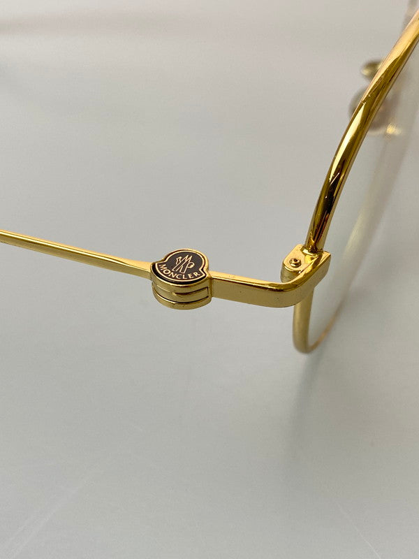 【中古品】【レディース】 MONCLER モンクレール メタルフレーム ボストンタイプ メガネフレーム ML5068 度入り 眼鏡 服飾雑貨 203-260222-kk-39-min カラー：ゴールド 万代Net店