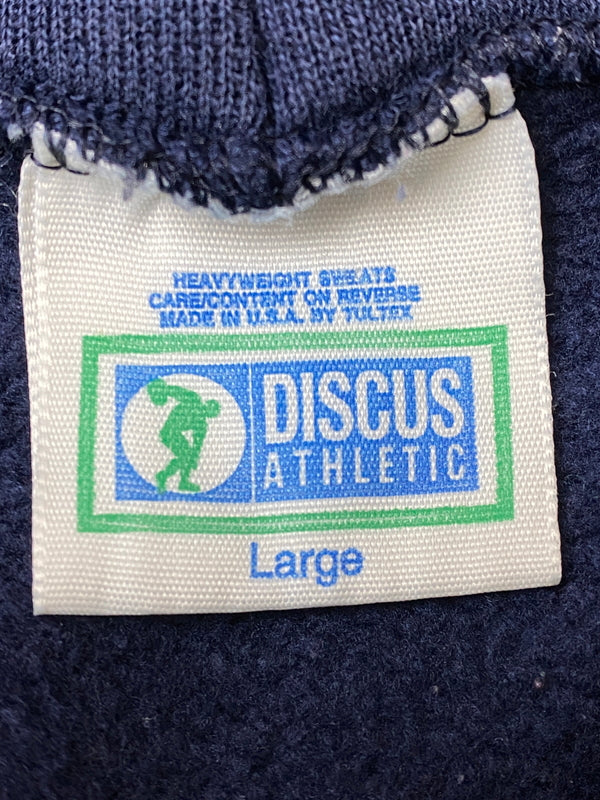 【現状渡し品】【メンズ】 DISCUS ディスカス 90's SWEAT HOODIE 90年代 スウェットフーディー パーカー トップス 146-260715-yn-09-min サイズ：L カラー：ネイビー 万代Net店