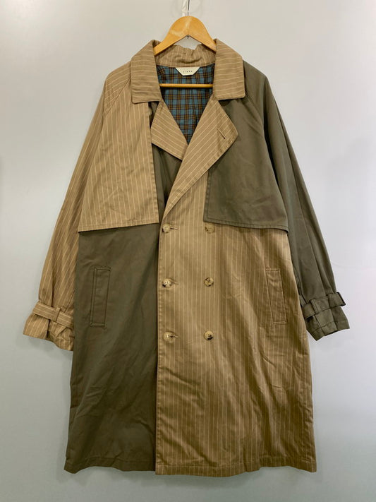 【中古品】【メンズ】 Jieda ジエダ SWITCHING TRENCH COAT JIE-19W-JK02-B スウィッチング トレンチコート アウター 140-260217-yn-19-min サイズ：2 カラー：オリーブグリーン/ベージュ系 万代Net店
