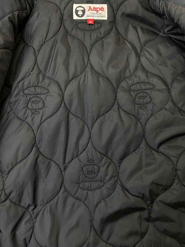 【現状渡し品】【メンズ】 AAPE BY A BATHING APE ZIPUP JACKET AAPJKM7316XXD エーエイプバイアベイシングエイプ ジップアップジャケット アウター 142-260217-yn-23-min サイズ：XL カラー：ブラック 万代Net店