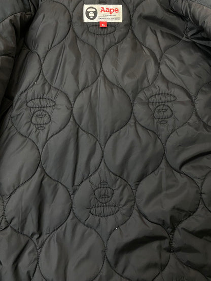 【現状渡し品】【メンズ】 AAPE BY A BATHING APE ZIPUP JACKET AAPJKM7316XXD エーエイプバイアベイシングエイプ ジップアップジャケット アウター 142-260217-yn-23-min サイズ：XL カラー：ブラック 万代Net店