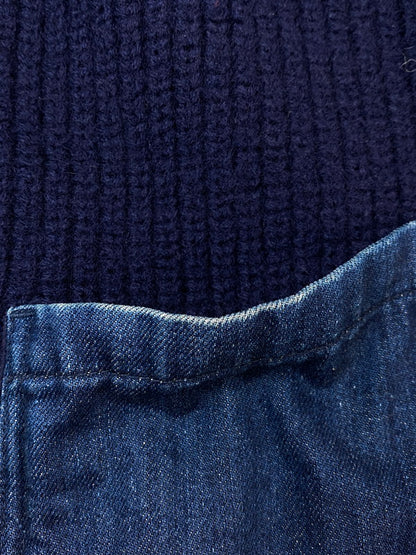 【中古品】【メンズ】 BLUE BLUE ブルーブルー COWCHIN KNIT カウチンニット メンズ セーター 145-260712-hu-39-min サイズ：1 カラー：ネイビー 万代Net店