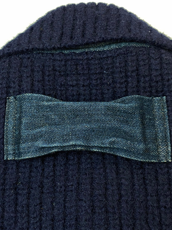 【中古品】【メンズ】 BLUE BLUE ブルーブルー COWCHIN KNIT カウチンニット メンズ セーター 145-260712-hu-39-min サイズ：1 カラー：ネイビー 万代Net店