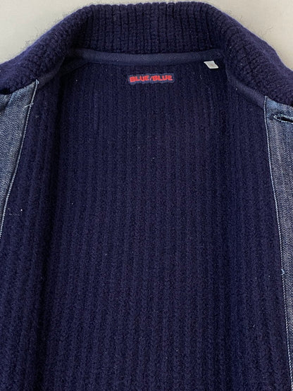 【中古品】【メンズ】 BLUE BLUE ブルーブルー COWCHIN KNIT カウチンニット メンズ セーター 145-260712-hu-39-min サイズ：1 カラー：ネイビー 万代Net店