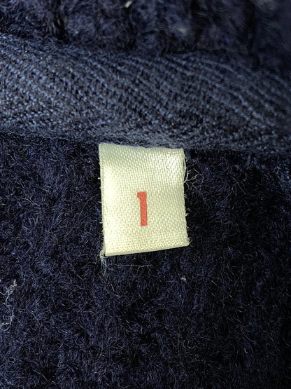 【中古品】【メンズ】 BLUE BLUE ブルーブルー COWCHIN KNIT カウチンニット メンズ セーター 145-260712-hu-39-min サイズ：1 カラー：ネイビー 万代Net店