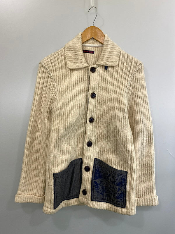 【中古品】【メンズ】 BLUE BLUE ブルーブルー COWCHIN KNIT カウチンニットメンズ 長袖 セーター 145-260711-hu-38-min サイズ：2 カラー：クリーム 万代Net店
