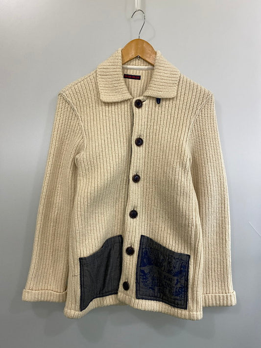 【中古品】【メンズ】 BLUE BLUE ブルーブルー COWCHIN KNIT カウチンニットメンズ 長袖 セーター 145-260711-hu-38-min サイズ：2 カラー：クリーム 万代Net店