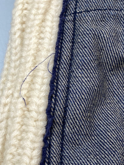 【中古品】【メンズ】 BLUE BLUE ブルーブルー COWCHIN KNIT カウチンニットメンズ 長袖 セーター 145-260711-hu-38-min サイズ：2 カラー：クリーム 万代Net店