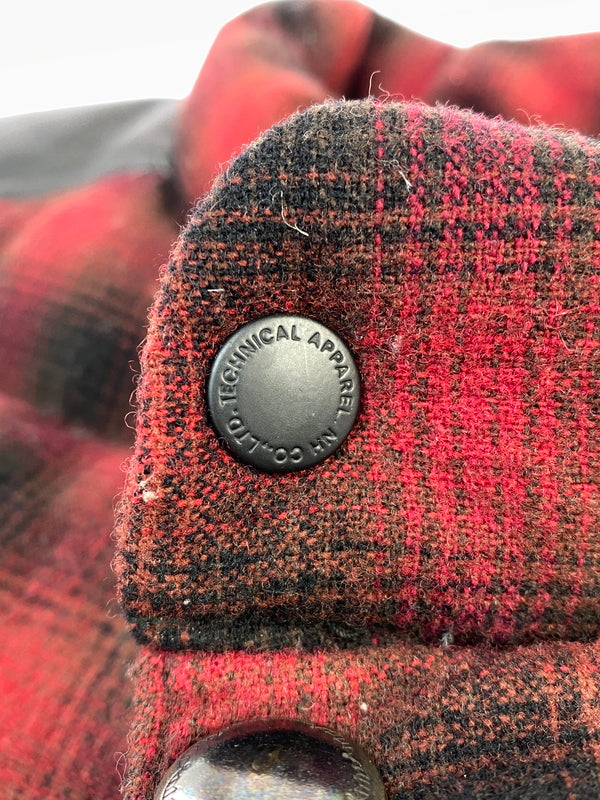 【中古品】【メンズ】 NEIGHBORHOOD ネイバーフッド 132TSMVN-JKM01 OMBRE CHECK DOWN VEST チェックダウンベスト アウター 142-260711-AS-30-min サイズ：L カラー：レッド/ブラック 万代Net店