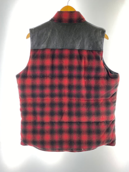 【中古品】【メンズ】 NEIGHBORHOOD ネイバーフッド 132TSMVN-JKM01 OMBRE CHECK DOWN VEST チェックダウンベスト アウター 142-260711-AS-30-min サイズ：L カラー：レッド/ブラック 万代Net店