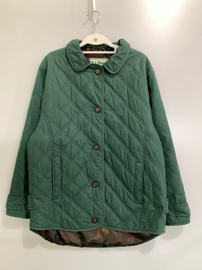 【中古品】【レディース】 L.L.BEAN エルエルビーン QUILTING JACKET キルティング ジャケット 上着 アウター 169-260812-hu-16-min サイズ：M カラー：グリーン 万代Net店