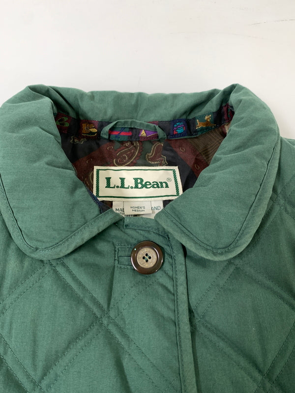 【中古品】【レディース】 L.L.BEAN エルエルビーン QUILTING JACKET キルティング ジャケット 上着 アウター 169-260812-hu-16-min サイズ：M カラー：グリーン 万代Net店