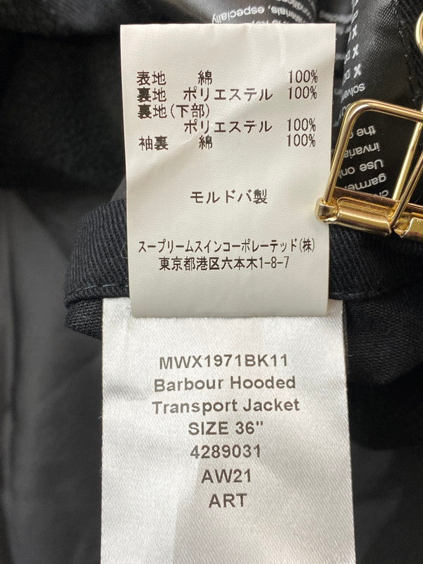 【中古品】【メンズ】 BARBOUR × KAPTAIN SUNSHINE BIG TRANSPORTER HOODY JACKET バブアー キャプテンサンシャイン ビッグ トランスポーター フーディー ジャケット アウター 144-260217-yn-24-min サイズ：36” カラー：ブラック 万代Net店