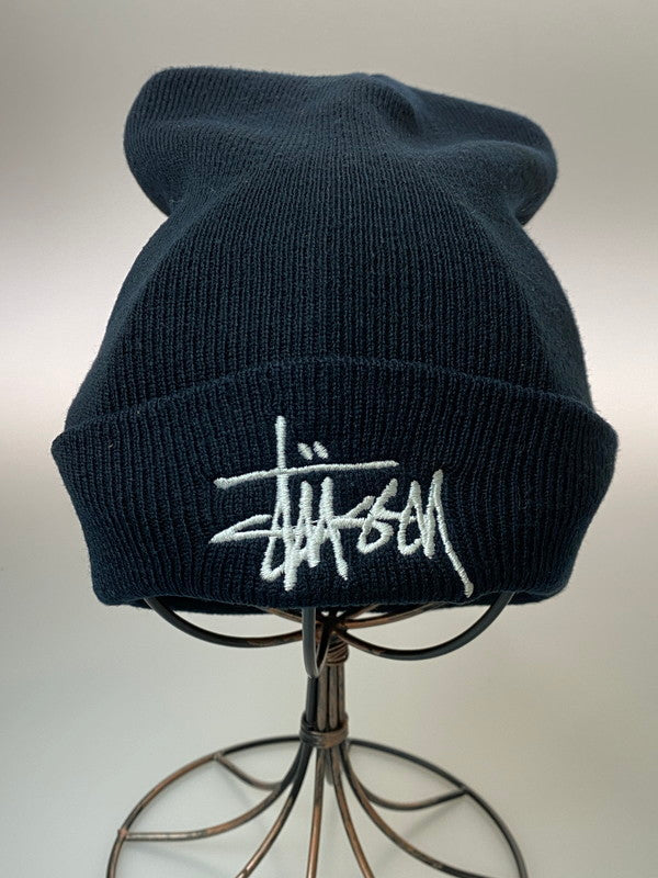 【中古品】【メンズ】 STUSSY ステューシー 90's BASIC LOGO BEANIE 90年代 ベーシックロゴ ビーニー 帽子 ニットキャップ 185-260222-kk-38-min サイズ：F カラー：ブラック 万代Net店