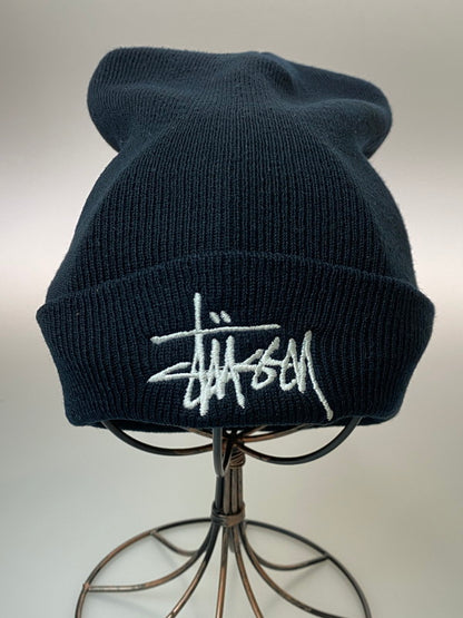 【中古品】【メンズ】 STUSSY ステューシー 90's BASIC LOGO BEANIE 90年代 ベーシックロゴ ビーニー 帽子 ニットキャップ 185-260222-kk-38-min サイズ：F カラー：ブラック 万代Net店