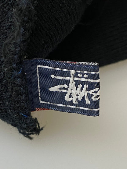 【中古品】【メンズ】 STUSSY ステューシー 90's BASIC LOGO BEANIE 90年代 ベーシックロゴ ビーニー 帽子 ニットキャップ 185-260222-kk-38-min サイズ：F カラー：ブラック 万代Net店