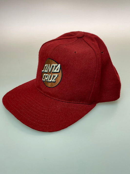 【中古品】【メンズ】 SANTACRUZ サンタクルーズ 90's LOGO SNAP BACK CAP 90年代 ロゴ スナップバックキャップ 帽子 185-260222-kk-36-min サイズ：ONE カラー：レッド 万代Net店