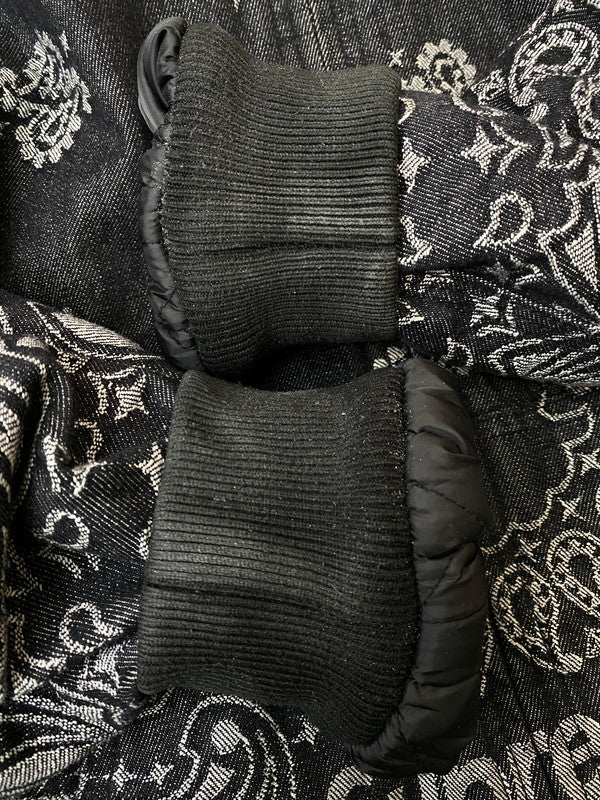 【中古品】【メンズ】 Supreme シュプリーム 25SS BANDANA JACQUARD DENIM HOODED WORK JACKET バンダナ ジャカード デニム フーディー ワーク ジャケット アウター 149-260222-SH-02-min サイズ：M カラー：ブラック 万代Net店