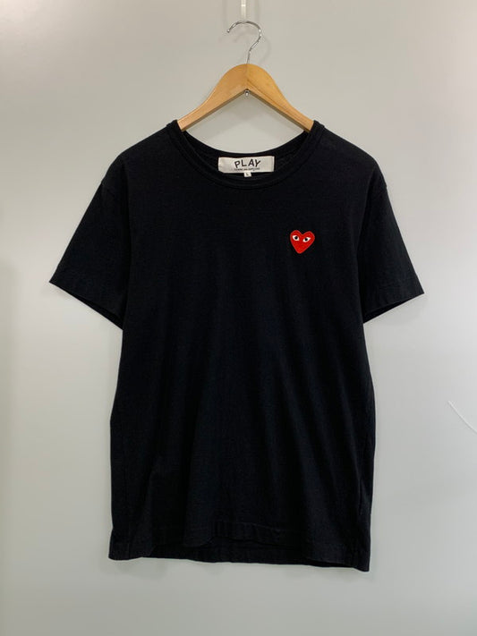 【中古品】【メンズ】 PLAY COMME DES GARCONS プレイ コム デ ギャルソン MINI HEART T-SHIRT ミニハート Tシャツ AX-T108 メンズ 半袖 ショートスリーブ 140-260703-hu-21-min サイズ：L カラー：ブラック 万代Net店