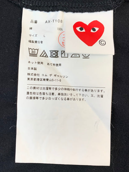 【中古品】【メンズ】 PLAY COMME DES GARCONS プレイ コム デ ギャルソン MINI HEART T-SHIRT ミニハート Tシャツ AX-T108 メンズ 半袖 ショートスリーブ 140-260703-hu-21-min サイズ：L カラー：ブラック 万代Net店