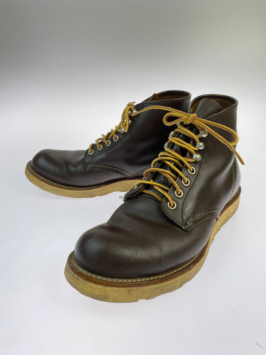 【中古品】【メンズ】 RED WING レッドウィング 刺繍羽タグ クラシックラウンド ショート ブーツ 靴 シューズ 164-260223-AS-4-min サイズ：7 1/2 カラー：ブラウン 万代Net店
