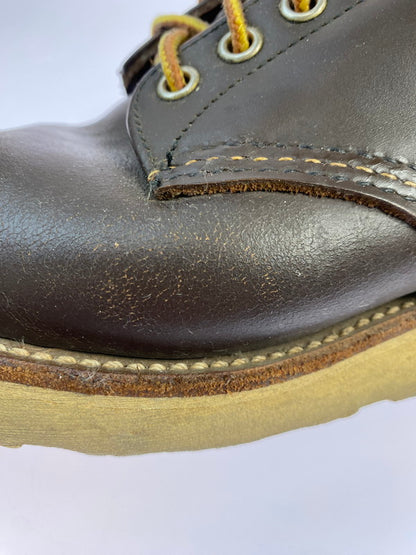 【中古品】【メンズ】 RED WING レッドウィング 刺繍羽タグ クラシックラウンド ショート ブーツ 靴 シューズ 164-260223-AS-4-min サイズ：7 1/2 カラー：ブラウン 万代Net店