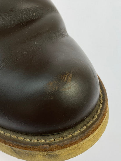 【中古品】【メンズ】 RED WING レッドウィング 刺繍羽タグ クラシックラウンド ショート ブーツ 靴 シューズ 164-260223-AS-4-min サイズ：7 1/2 カラー：ブラウン 万代Net店