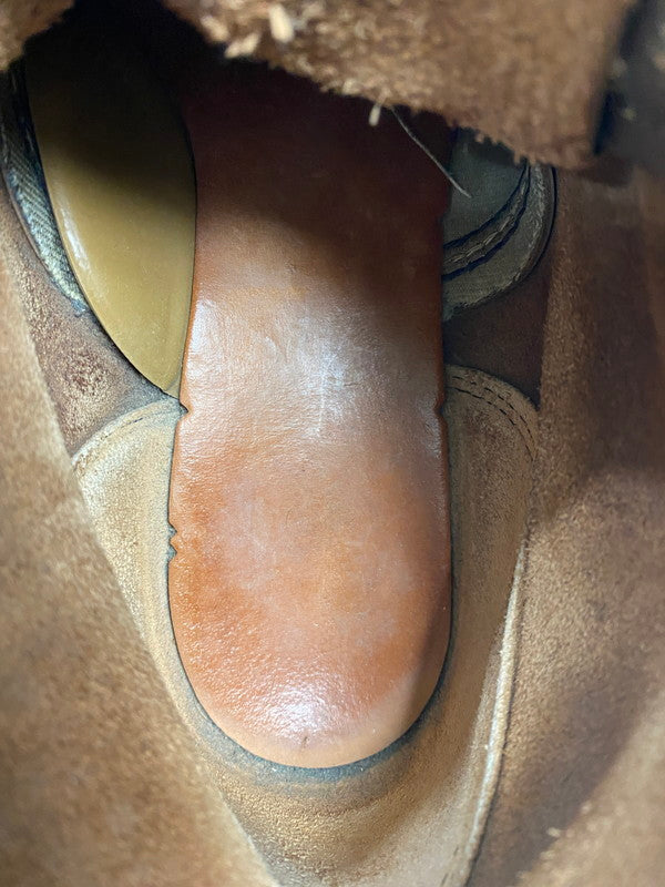 【中古品】【メンズ】 RED WING レッドウィング 刺繍羽タグ クラシックラウンド ショート ブーツ 靴 シューズ 164-260223-AS-4-min サイズ：7 1/2 カラー：ブラウン 万代Net店