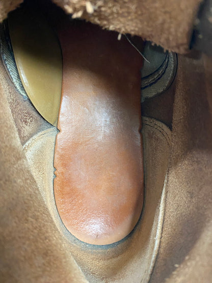 【中古品】【メンズ】 RED WING レッドウィング 刺繍羽タグ クラシックラウンド ショート ブーツ 靴 シューズ 164-260223-AS-4-min サイズ：7 1/2 カラー：ブラウン 万代Net店