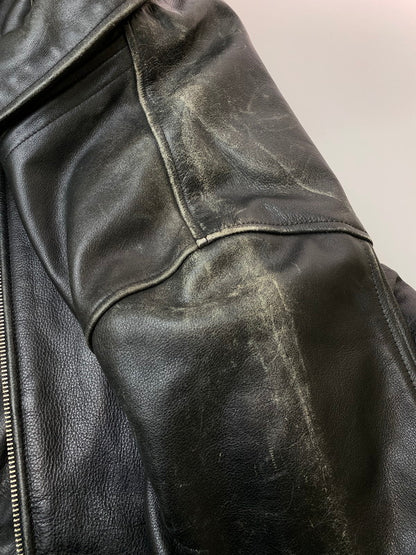 【中古品】【メンズ】 HARLEY DAVIDSON ハーレーダビッドソン LEATHER JACKET レザージャケット 本皮 アウター 145-260222-SH-09-min サイズ：XL カラー：ブラック 万代Net店