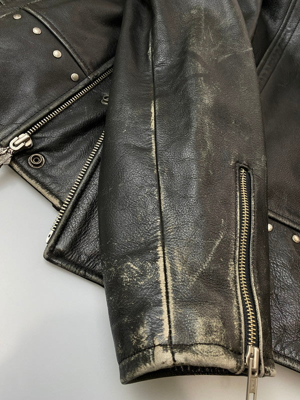 【中古品】【メンズ】 HARLEY DAVIDSON ハーレーダビッドソン LEATHER JACKET レザージャケット 本皮 アウター 145-260222-SH-09-min サイズ：XL カラー：ブラック 万代Net店