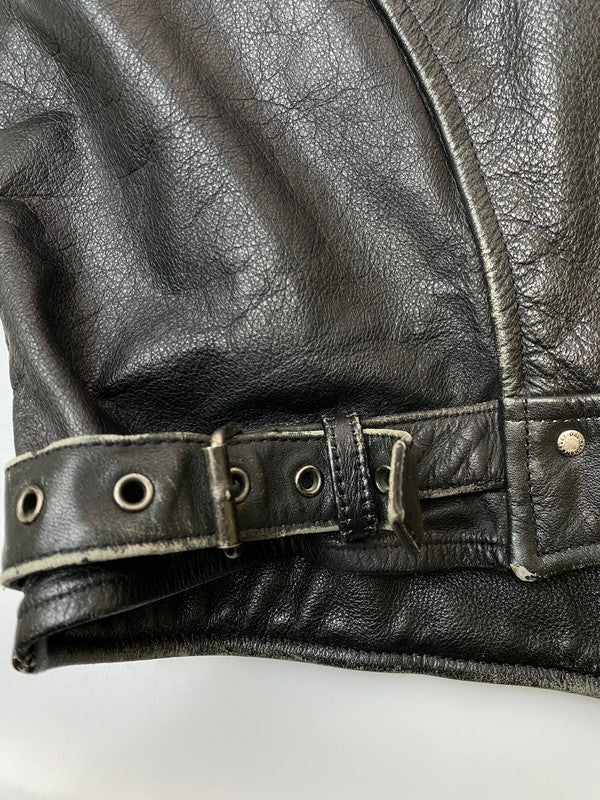 【中古品】【メンズ】 HARLEY DAVIDSON ハーレーダビッドソン LEATHER JACKET レザージャケット 本皮 アウター 145-260222-SH-09-min サイズ：XL カラー：ブラック 万代Net店