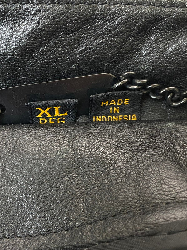 【中古品】【メンズ】 HARLEY DAVIDSON ハーレーダビッドソン LEATHER JACKET レザージャケット 本皮 アウター 145-260222-SH-09-min サイズ：XL カラー：ブラック 万代Net店