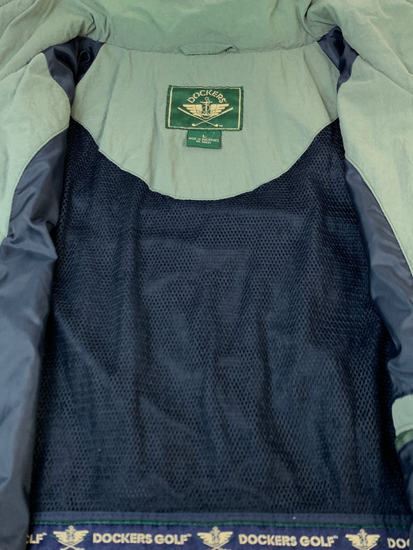 【中古品】【メンズ】 DOCKERS ドッカーズ 90S NYLON JACKET 90年代 ナイロン ジャケット アウター 146-260804-hu-33-min サイズ：L カラー：ネイビー 万代Net店
