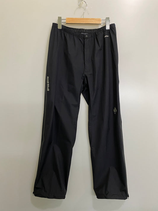 【中古品】【メンズ】 MONT‐BELL モンベル GORE-TEX NYLON RAIN PANTS BLACK ゴアテックス ナイロン レインパンツ ブラック 1128726 メンズ ボトムス 155-260702-hu-39-min サイズ：Ｌ-Ｓ カラー：ブラック 万代Net店