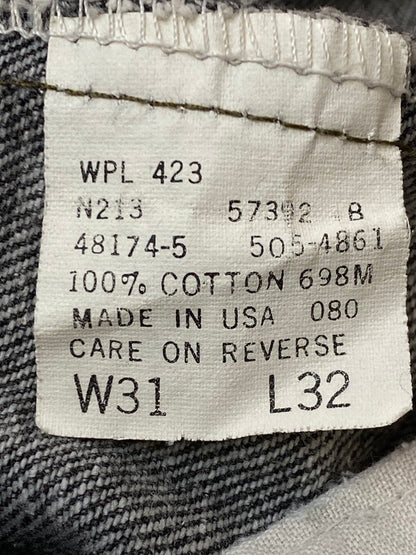 【中古品】【メンズ】 Levi's リーバイス 505-4861 90S CHEMICAL ACID BLACK DENIM PANT デニムパンツ ボトムス 157-260225-AS-25-min サイズ：W31L32 カラー：ブラック 万代Net店