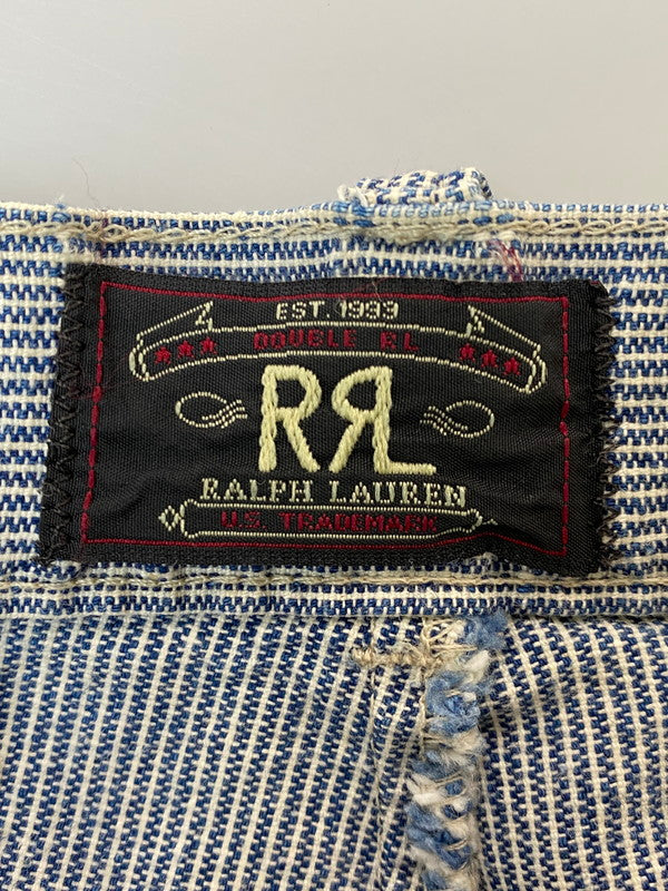 【中古品】【メンズ】 RRL ダブルアールエル HICKORY STRIPE PANTS ヒッコリーストライプパンツ ボトムス 156-260225-AS-23-min サイズ：28/32 カラー：ネイビー/ホワイト 万代Net店
