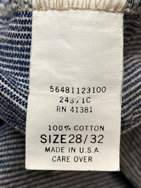 【中古品】【メンズ】 RRL ダブルアールエル HICKORY STRIPE PANTS ヒッコリーストライプパンツ ボトムス 156-260225-AS-23-min サイズ：28/32 カラー：ネイビー/ホワイト 万代Net店