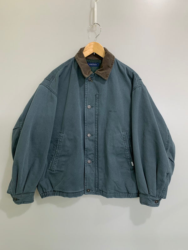 【中古品】【メンズ】 NAUTICA ノーティカ 253-1543 中綿クラッシュド ダックブルゾン アウター 147-260225-AS-2-min サイズ：M カラー：ブルーグレー/ブラウン 万代Net店