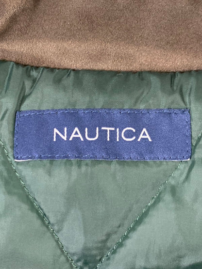 【中古品】【メンズ】 NAUTICA ノーティカ 253-1543 中綿クラッシュド ダックブルゾン アウター 147-260225-AS-2-min サイズ：M カラー：ブルーグレー/ブラウン 万代Net店
