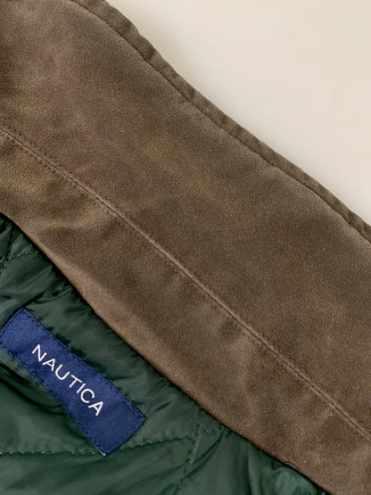 【中古品】【メンズ】 NAUTICA ノーティカ 253-1543 中綿クラッシュド ダックブルゾン アウター 147-260225-AS-2-min サイズ：M カラー：ブルーグレー/ブラウン 万代Net店