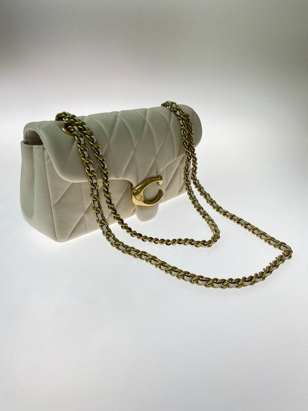 【中古品】【レディース】 COACH コーチ タビー 26 ショルダーバッグ レディース カバン キルティング 180-260220-em-41-min カラー：アイボリー 万代Net店