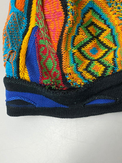 【中古品】【メンズ】 COOGI クージー PSYCHEDELIC 3D KNIT サイケデリック スリーディー ニット メンズ トップス コットン セーター 146-260227-em-41-min サイズ：L カラー：マルチカラー 万代Net店